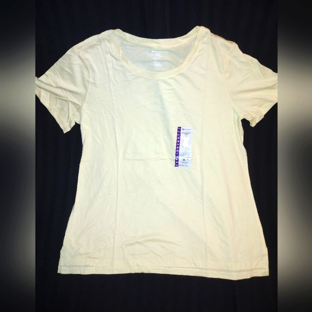 2XL Ladies Yellow Crewneck